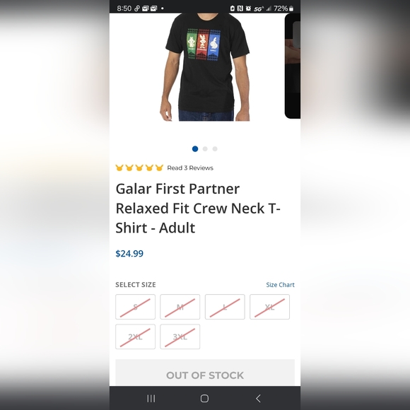 Pokemon Galar First Partner Relaxed Fit Crew Neck T-Shirt - Adult Large NWT - Picture 4 of 6